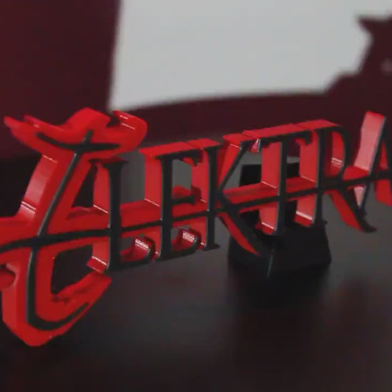 Elektra 3D printed Comic Logo Art