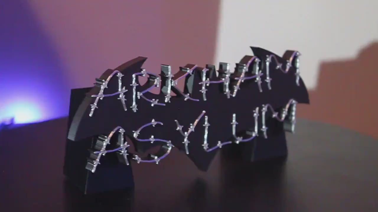 Arkham Asylum Video Game 3D printed Logo Art