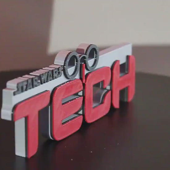 Tech 3D printed Logo Art