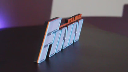 Finn 3D printed Comic Logo Art